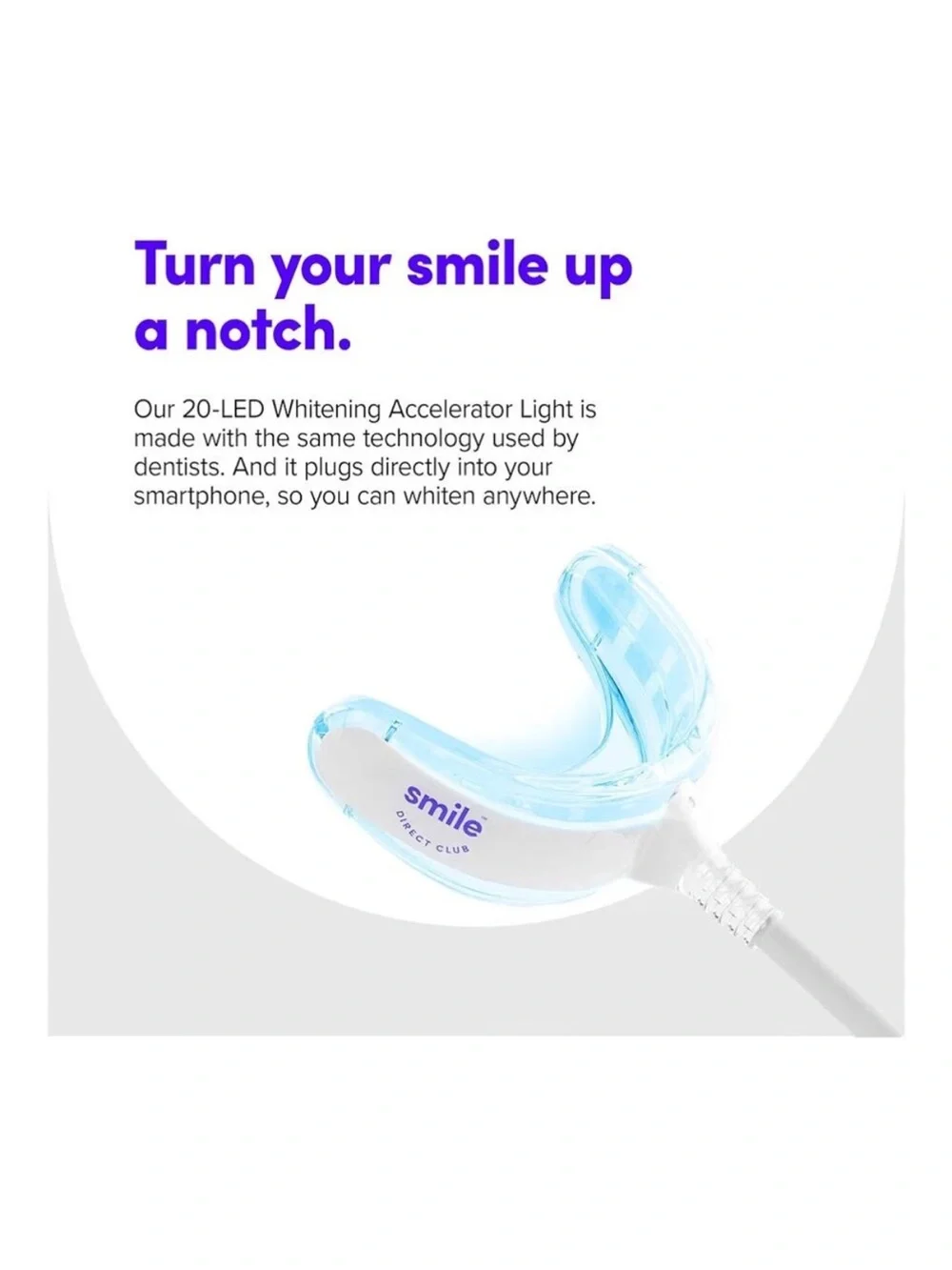 ⛱️SmileDirectClub - White Bright On Teeth Whitening LED Accelerator Light - OS